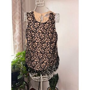 Beautiful women Lela Rose Neiman Marcus x Target silk floral lace top Size large